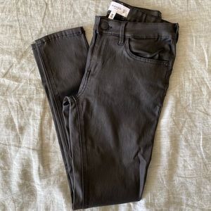Mango black coated skinny jeans